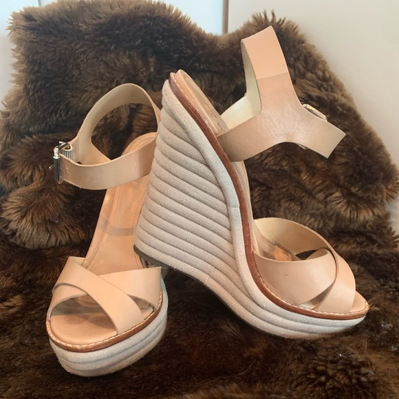 SCHUTZ Shoes - Schultz tan leather wedge shoes